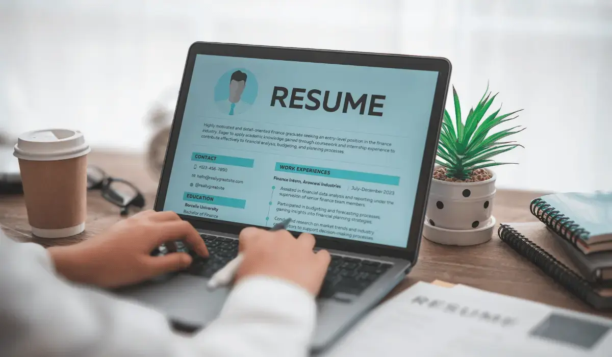 Professional reviewing tailored resume